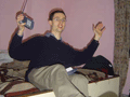 On arrival in Delhi: Jamesy grooves on down to BBC World Service
