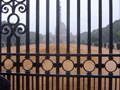 Peeking through the imposing gates, you can see the Rashtrapati Bhavan, or Presidential Palace