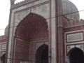 Inside the mosque, one of its fantastically decorated gates