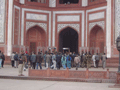 See that group over there? Somewhere, at the centre of the crush, is the King of Nepal and family, on a flying visit-cum-photo-opportunity to the Taj