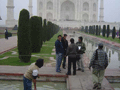 The visit of the King of Nepal meant that the fountains in the char bagh (Moghul water garden) were switched on. As soon as His Highness walked out of the gate, the water was immediately switched off. The fountain-wallah appeared to wade through all of the pools to disable the fountain heads.