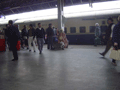 En route to Jaipur: boarding our train at Agra railway station, all kinds of people rushing this way and that!