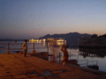 Dusk on the ghats of Lake Pichola.