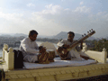 ... and we were joined by a couple of Indian classical musicians, twangingly atmospheric!