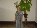 The present day matriarch Mrs Braganza, who showed us round her family home.