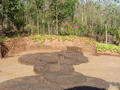 Ancestral Goa's highpoint, or, at least, something that it likes to brag about. This, ladies and gentlemen, is ... The Largest Laterite Structure in India! Can it get much better than this?! It was created by an 'artistic genius', according to the board next to it.