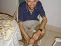 It was tough in Goa. Our greatest hardship was probably opening a bottle of wine in the absence of a corkscrew. James has his methods, which, in this case, ended up with a lot of wine on the floor.