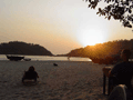 Sunset over Palolem beach. My favourite place.
