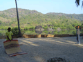 Virdu (yoga man) and Manju (hut guy), in front of our very own lagoon.