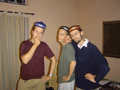 Silly hats. A fitting end: it was probably about time we flew back to our homes and our sanity.